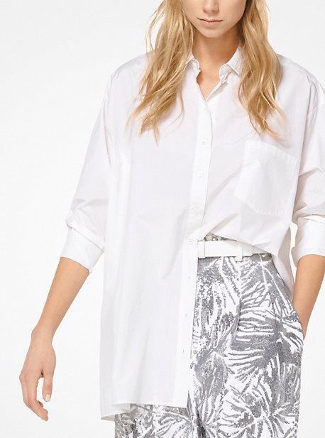 Michael Kors Collection Silk And Cotton Taffeta Shirt
