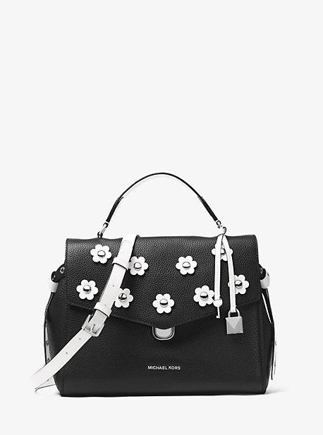 Michael Michael Kors Bristol Medium Floral Applique Leather Satchel