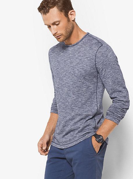 Michael Kors Mens Cotton-jaspe Crewneck Shirt