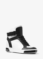 Michael Michael Kors Pia High-top Two-tone Leather Sneaker