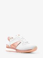Michael Michael Kors Allie Metallic And Leather Trainer