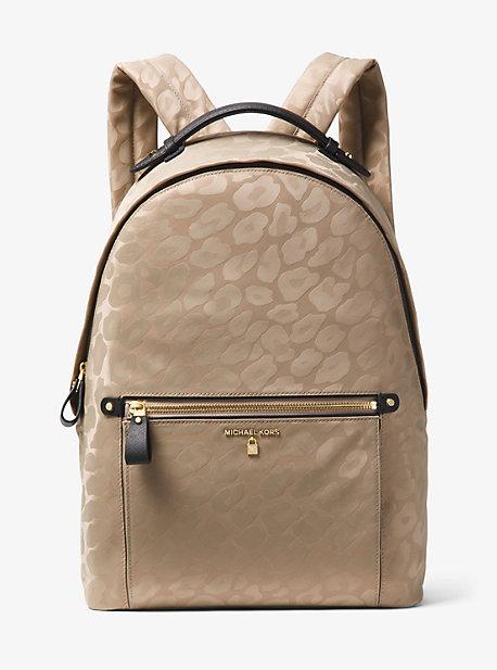 Michael Michael Kors Kelsey Large Leopard Nylon Backpack