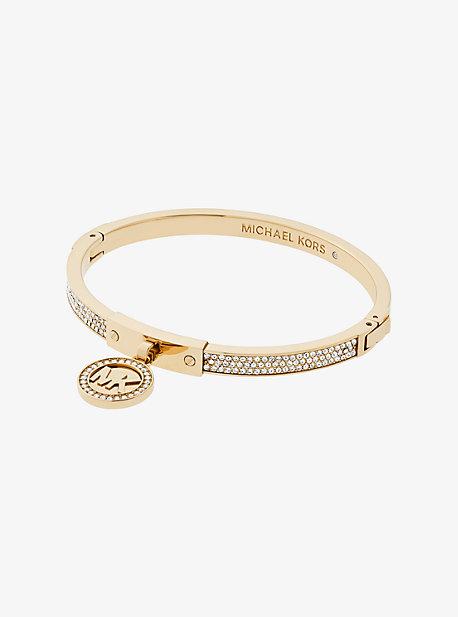 Michael Kors Fulton Pave Gold-tone Hinge Bangle