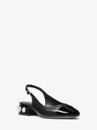 Michael Kors Collection Raine Studded Leather Sling-back Flat