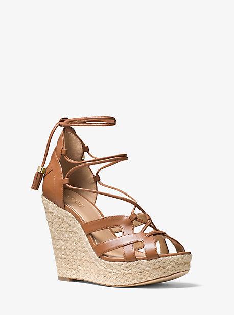 Michael Michael Kors Mirabel Leather Lace-up Wedge