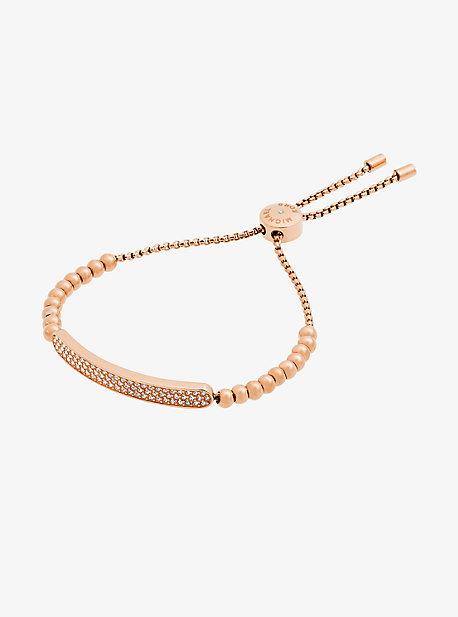 Michael Kors Pave Rose Gold-tone Slider Bracelet