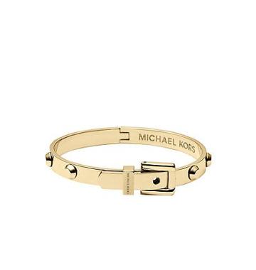 Michael Kors Astor Gold Tone Buckle Bangle