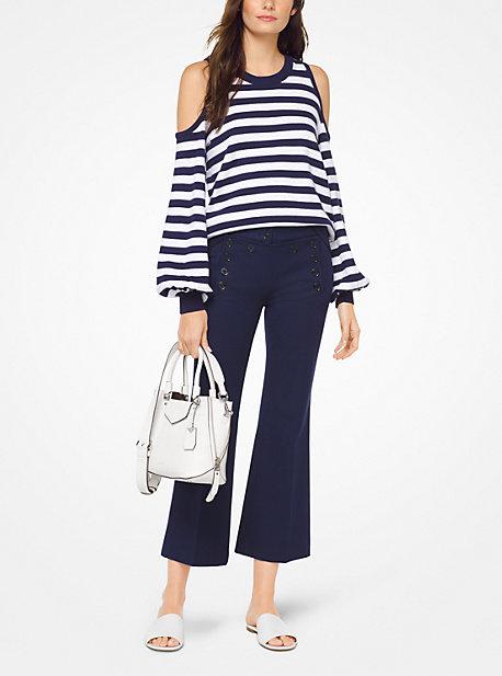 Michael Michael Kors Striped Cotton Peekaboo Pullover