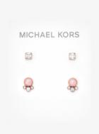 Michael Kors Rose Gold-tone Mix-and-match Stud Earrings