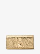 Michael Michael Kors Mott Metallic Embossed-leather Wallet