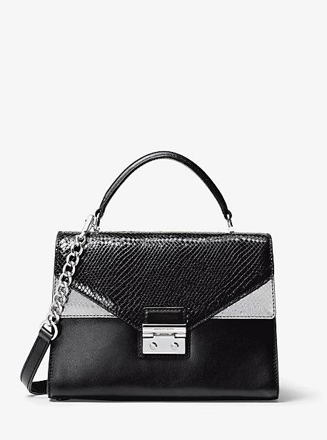 Michael Michael Kors Sloan Embossed Leather Satchel