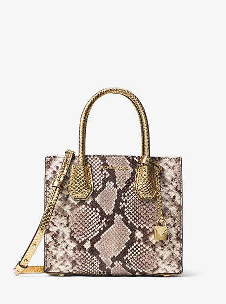 Michael Michael Kors Mercer Snake-embossed-leather Crossbody