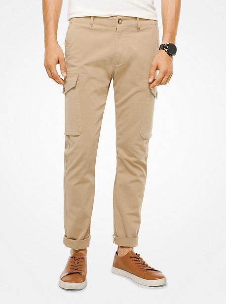 Michael Kors Mens Cotton-faille Cargo Pants