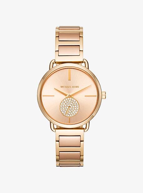 Michael Kors Portia Pave Two-tone Watch
