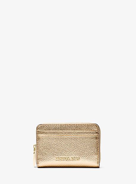 Michael Michael Kors Mercer Small Metallic Pebbled Leather Wallet
