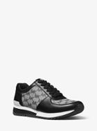 Michael Michael Kors Allie Heritage Logo And Leather Sneaker