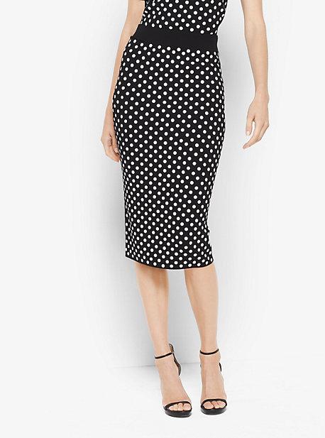 Michael Kors Collection Sequined Polka Dot Pencil Skirt