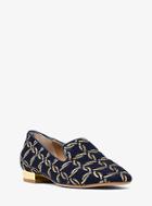 Michael Kors Collection Roxanne Brocade And Leather Loafer