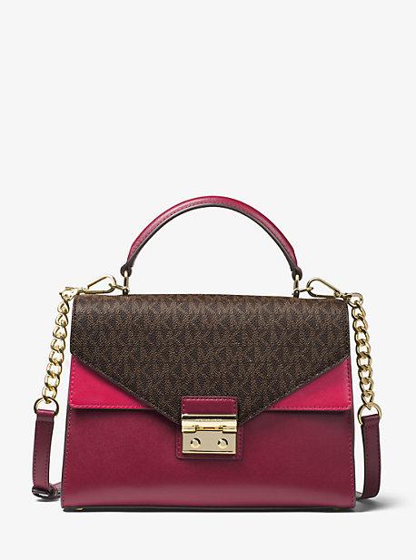 Michael Michael Kors Sloan Color-block Leather And Logo Satchel
