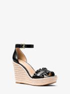 Michael Michael Kors Bella Ruffled Leather Wedge