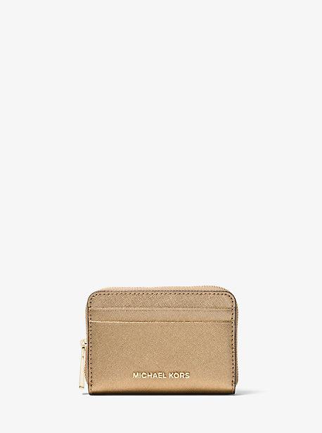 Michael Michael Kors Jet Set Metallic Saffiano Leather Wallet