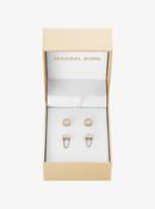 Michael Kors Gold-tone Chain Stud Earrings Set