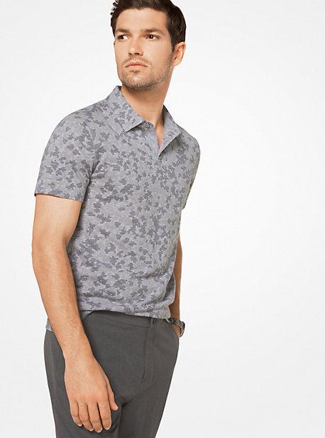 Michael Kors Mens Camouflage Cotton Polo Shirt