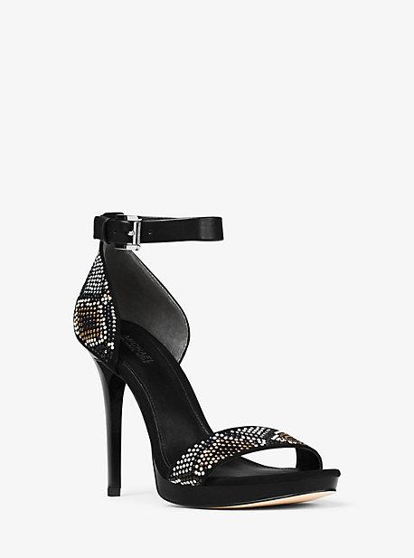 Michael Michael Kors Sienna Embellished Suede And Leather Sandal