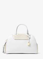 Michael Michael Kors Austin Large Studded Leather Bowling Satchel