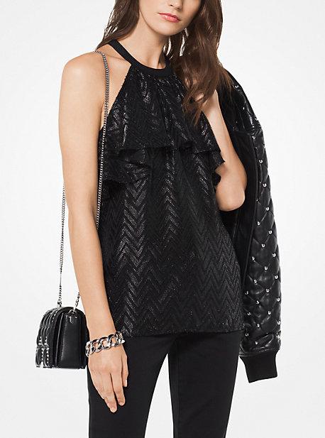 Michael Michael Kors Herringbone Jacquard Halter Top