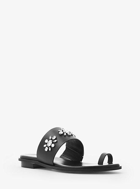 Michael Michael Kors Sonya Embellished Leather Sandal