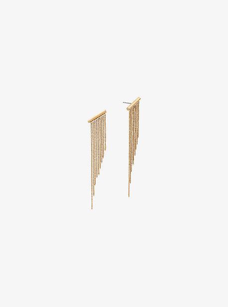 Michael Kors Gold-tone Chain Fringe Earrings