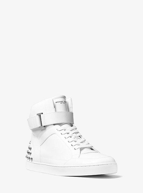 Michael Kors Mens Anthony Studded Leather High-top Sneaker