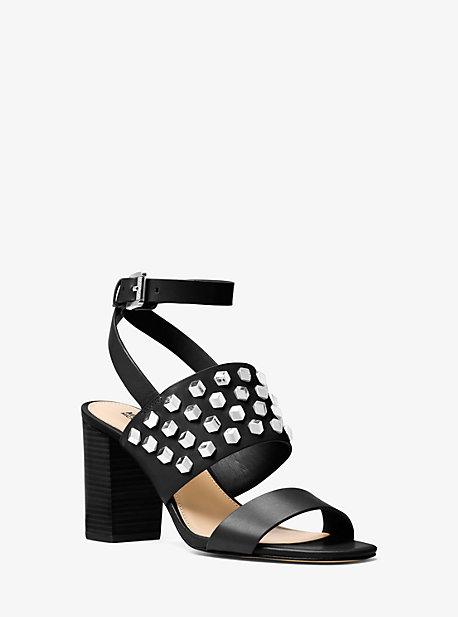 Michael Michael Kors Valencia Studded Leather Sandal