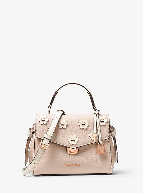 Michael Michael Kors Bristol Small Floral Applique Leather Satchel