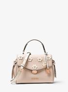 Michael Michael Kors Bristol Small Floral Applique Leather Satchel