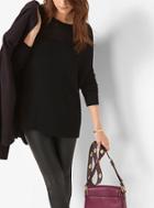 Michael Michael Kors Mesh-panel Merino Wool-blend Sweater
