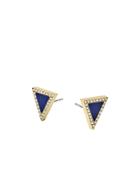 Michael Kors Lapis Triangle Stud Earrings
