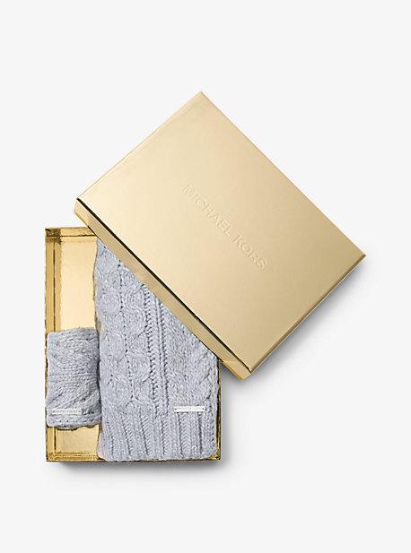 Michael Michael Kors Cable-knit Headband And Scarf Set