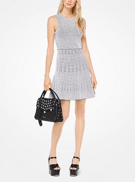 Michael Michael Kors Geometric Embossed Stretch-viscose Dress