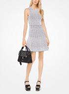 Michael Michael Kors Geometric Embossed Stretch-viscose Dress