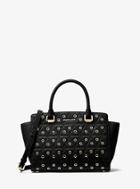 Michael Michael Kors Selma Grommeted Quilted-leather Satchel