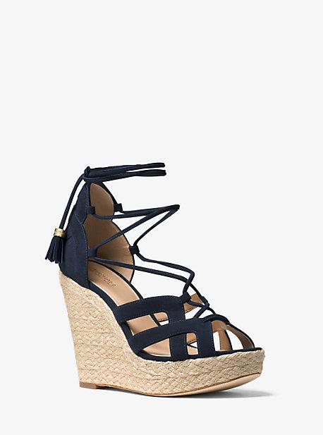 Michael Michael Kors Mirabel Suede Lace-up Wedge