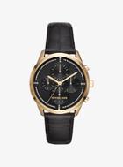 Michael Kors Slater Gold-tone And Embossed-leather Watch