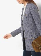 Michael Michael Kors Fringed Tweed Blazer