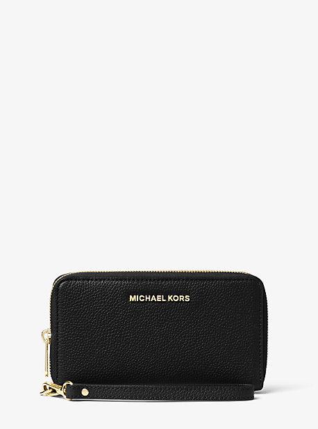 Michael Michael Kors Mercer Large Leather Smartphone Wristlet