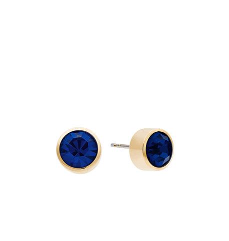 Michael Kors Navy Crystal Gold-tone Studs