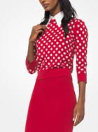 Michael Kors Collection Coin Dot Cashmere Intarsia Pullover
