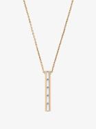 Michael Kors Gold-tone Baguette Pendant Necklace