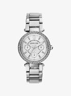 Michael Kors Parker Pave Silver-tone Watch